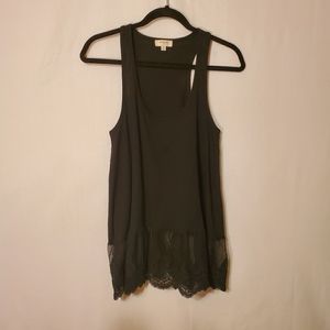Umgee black lace tank top